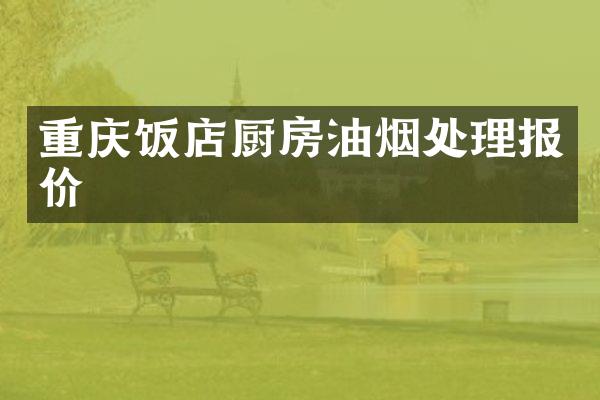 重庆饭店厨房油烟处理报价