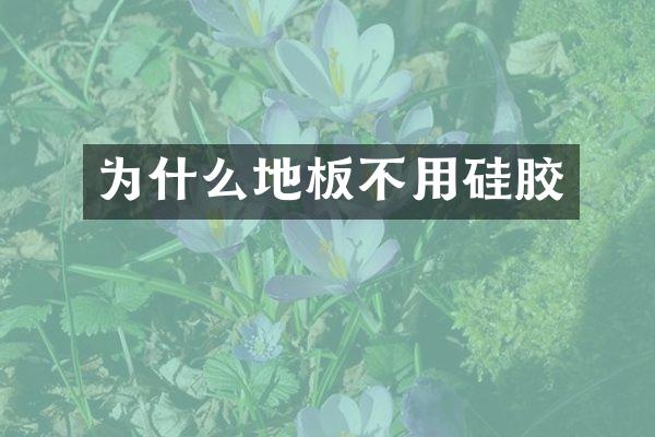 为什么地板不用硅胶