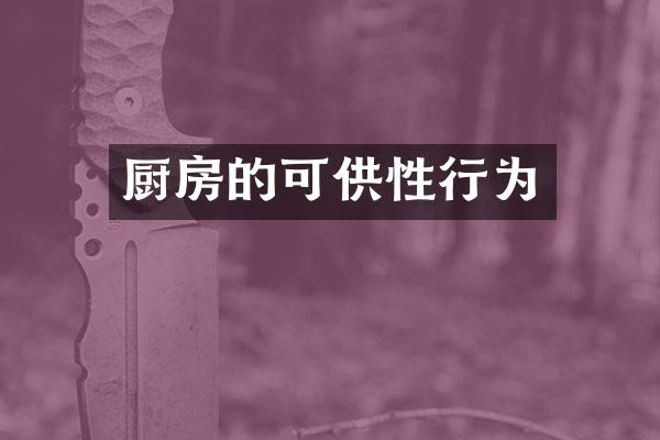 厨房的可供