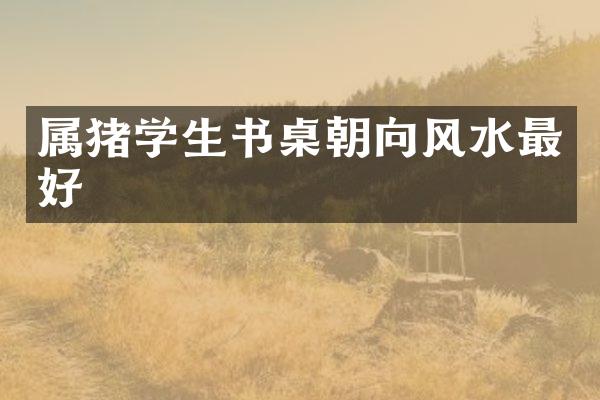 属猪学生书桌朝向风水最好