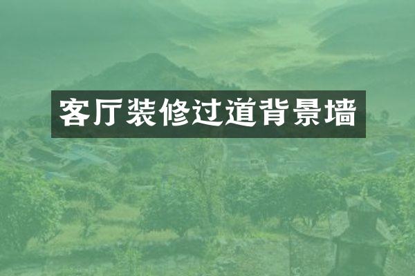 客厅装修过道背景墙