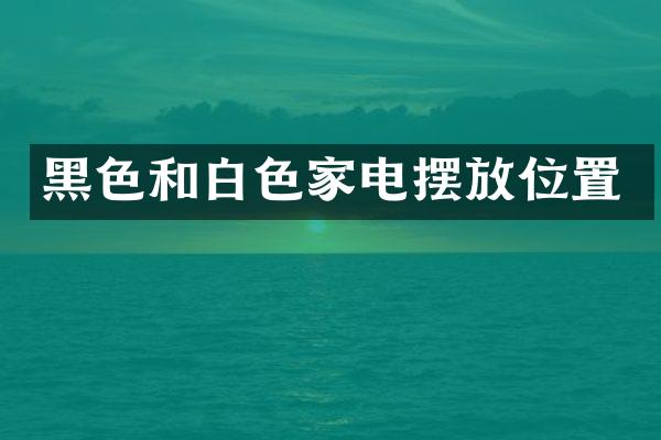 黑色和白色家电摆放位置