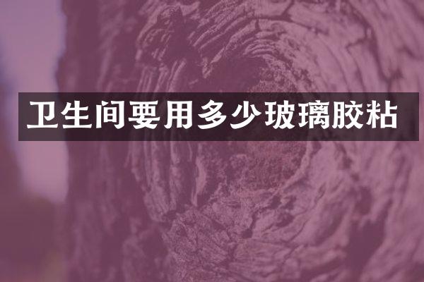 卫生间要用多少玻璃胶粘