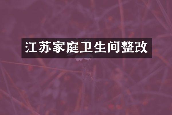 江苏家庭卫生间整改