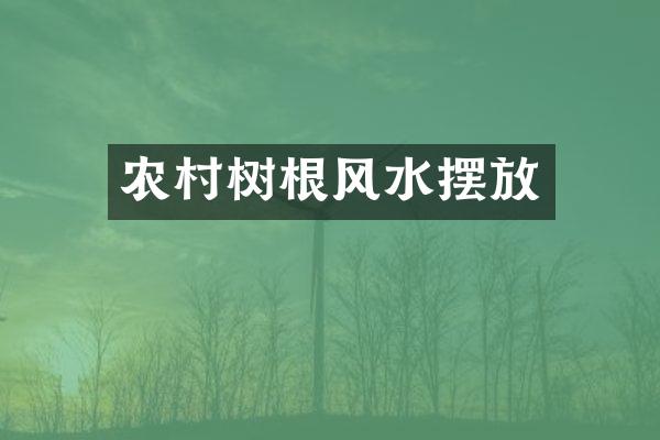 农村树根风水摆放