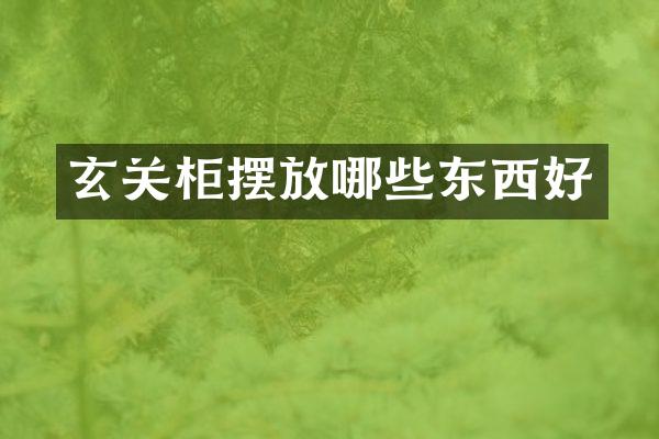 玄关柜摆放哪些东西好