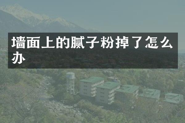 墙面上的腻子粉掉了怎么办