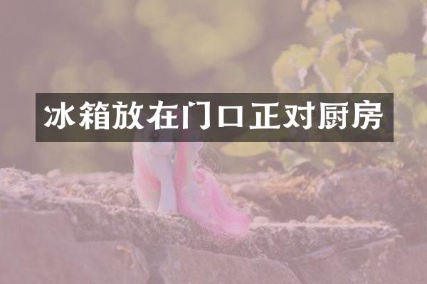 冰箱放在门口正对厨房
