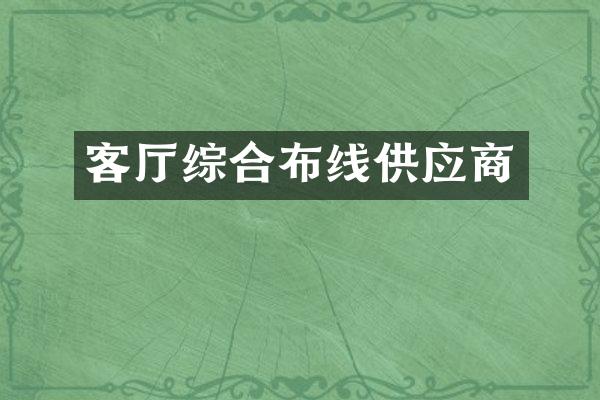 客厅综合布线供应商