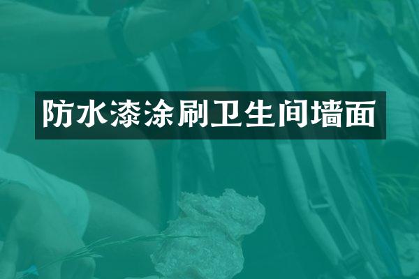 防水漆涂刷卫生间墙面
