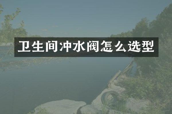 卫生间冲水阀怎么选型