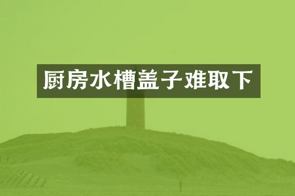 厨房水槽盖子难取下