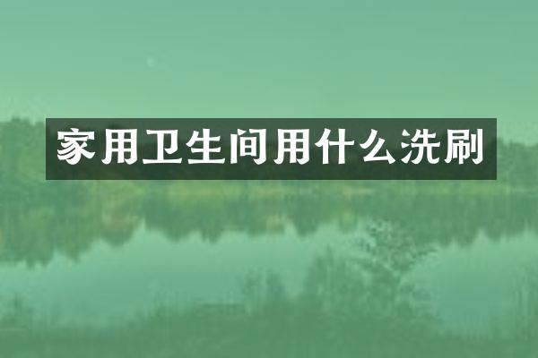 家用卫生间用什么洗刷