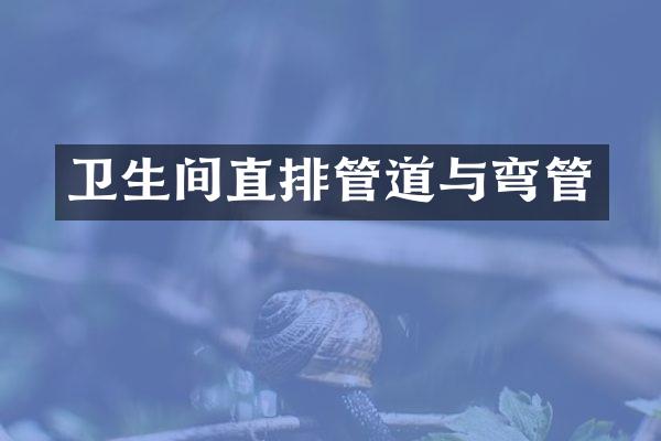 卫生间直排管道与弯管
