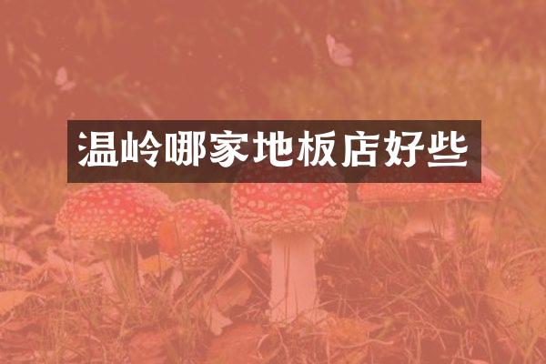 温岭哪家地板店好些