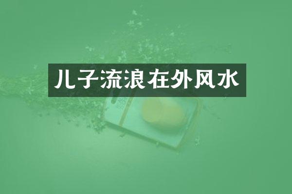 儿子流浪在外风水