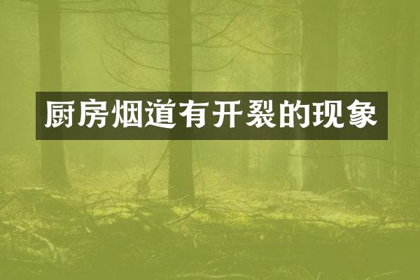 厨房烟道有开裂的现象
