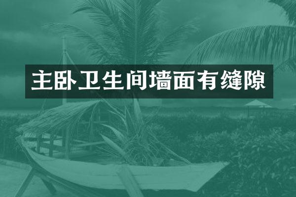 主卧卫生间墙面有缝隙