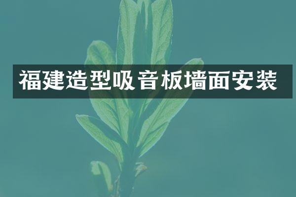 福建造型吸音板墙面安装