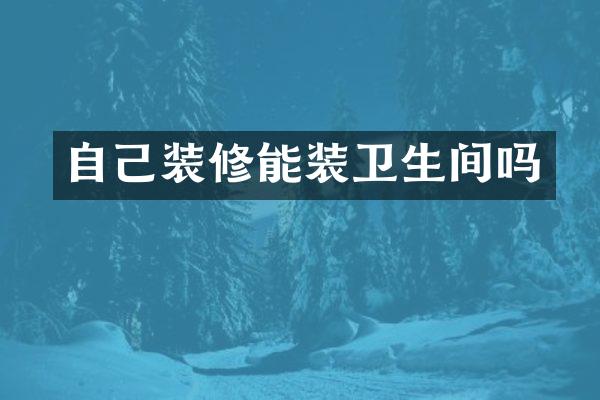 自己装修能装卫生间吗