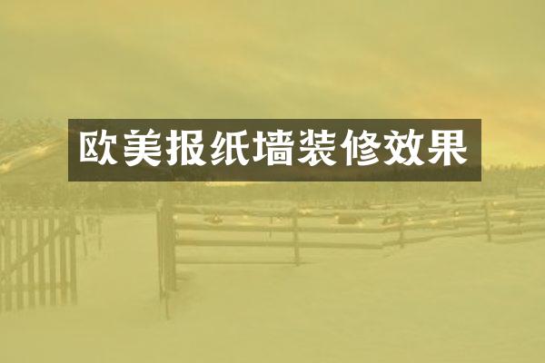欧美报纸墙装修效果