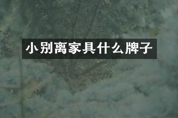 小别离家具什么牌子
