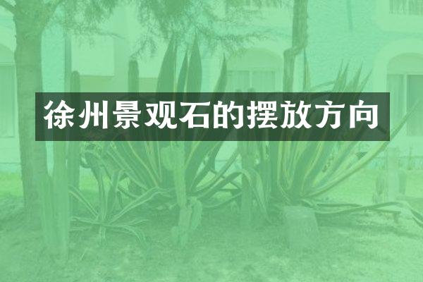 徐州景观石的摆放方向