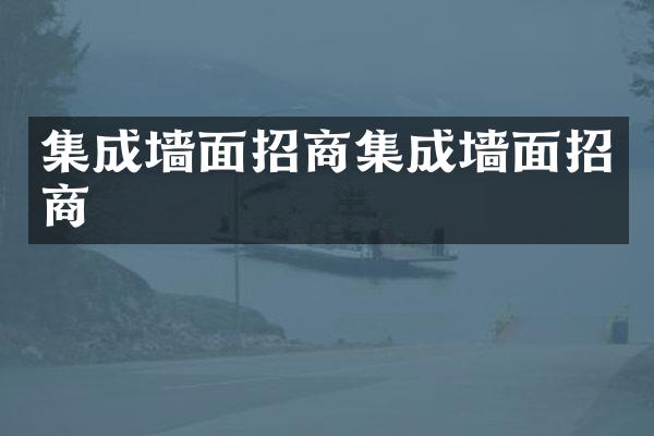 集成墙面招商集成墙面招商