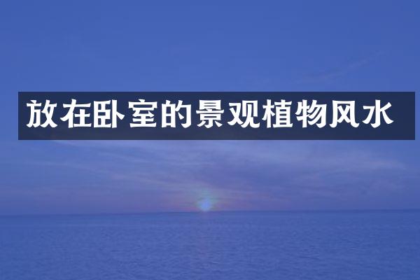 放在卧室的景观植物风水
