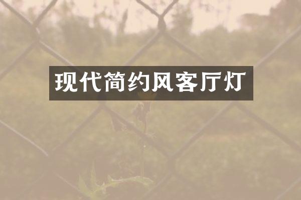 现代简约风客厅灯