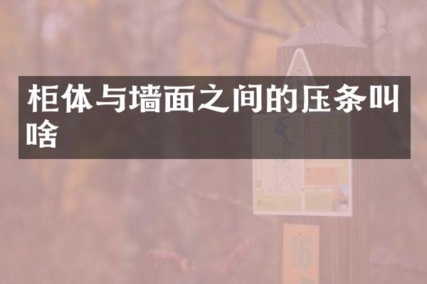 柜体与墙面之间的压条叫啥