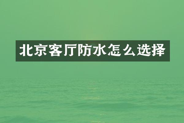 北京客厅防水怎么选择