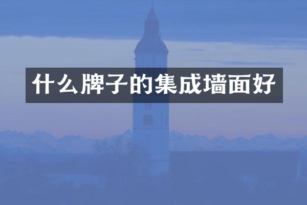 什么牌子的集成墙面好