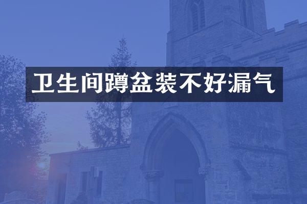 卫生间蹲盆装不好漏气