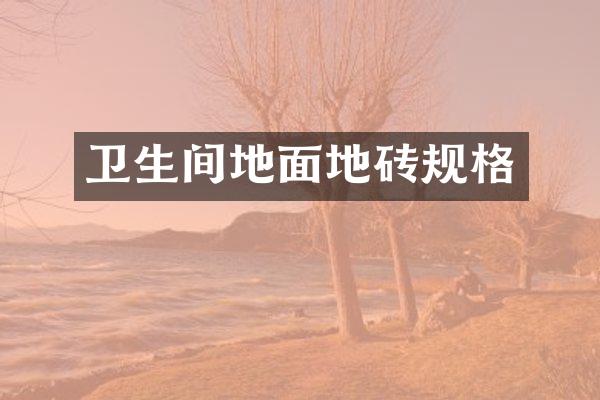 卫生间地面地砖规格