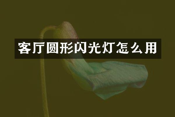 客厅圆形闪光灯怎么用