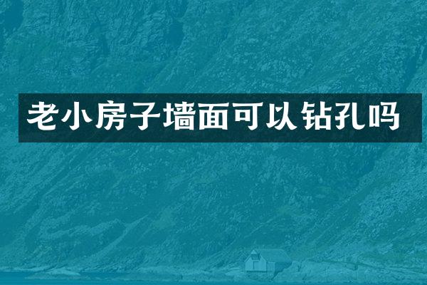 老小房子墙面可以钻孔吗