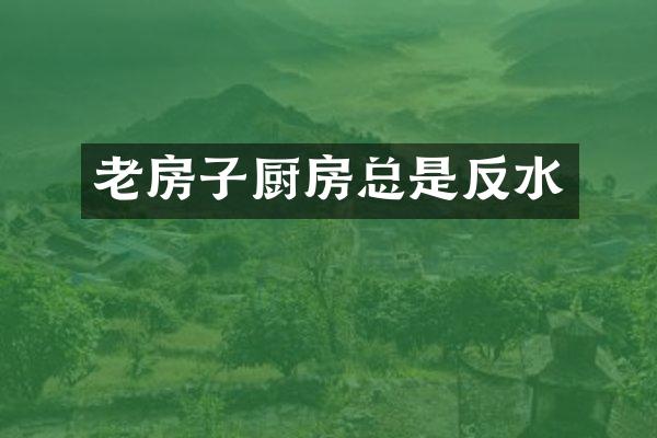 老房子厨房总是反水