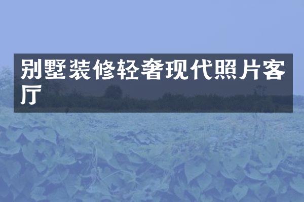 别墅装修轻奢现代照片客厅