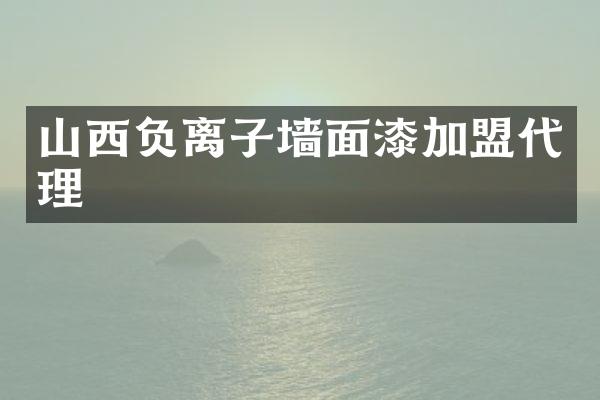 山西负离子墙面漆加盟代理
