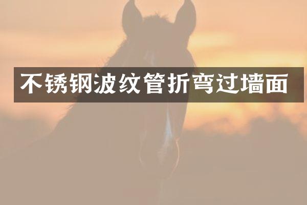 不锈钢波纹管折弯过墙面