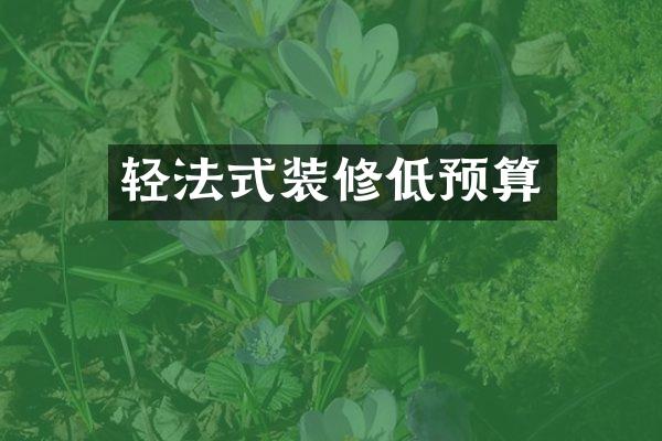轻法式装修低预算