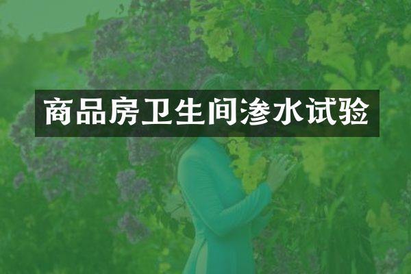 商品房卫生间渗水试验