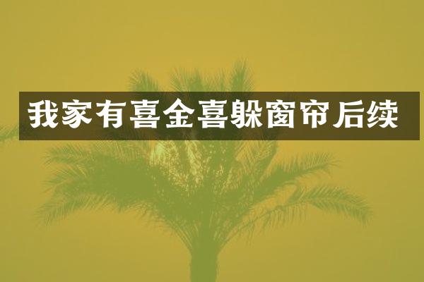我家有喜金喜躲窗帘后续