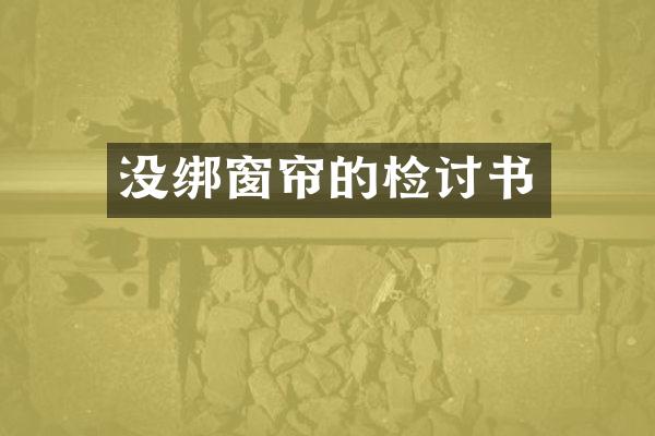 没绑窗帘的检讨书