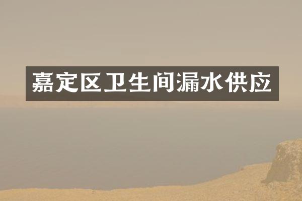 嘉定区卫生间漏水供应