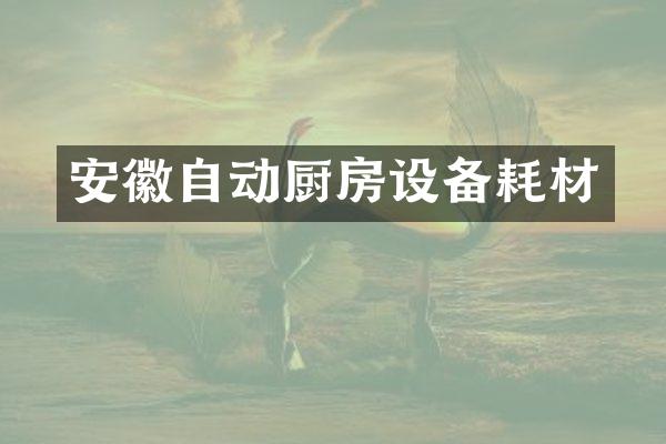 安徽自动厨房设备耗材