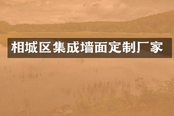 相城区集成墙面定制厂家