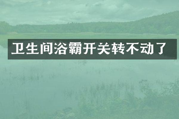 卫生间浴霸开关转不动了