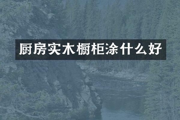厨房实木橱柜涂什么好
